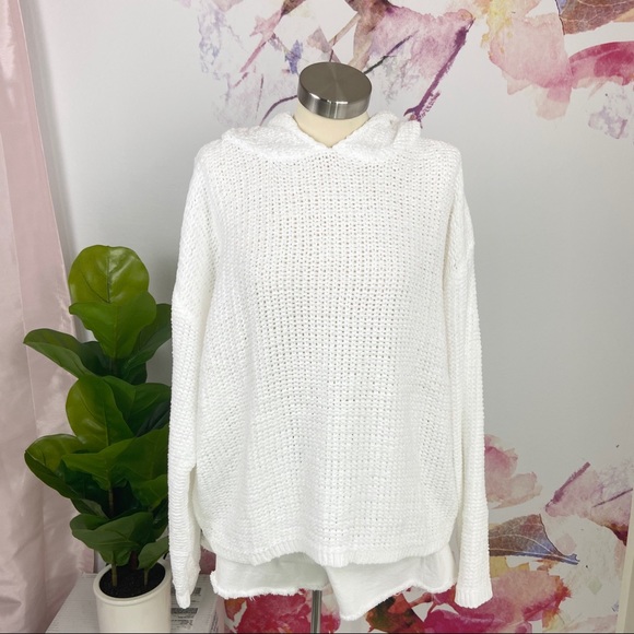 22 DECEMBER Sweaters - 🌿 WHITE HOODIE SWEATER🌿